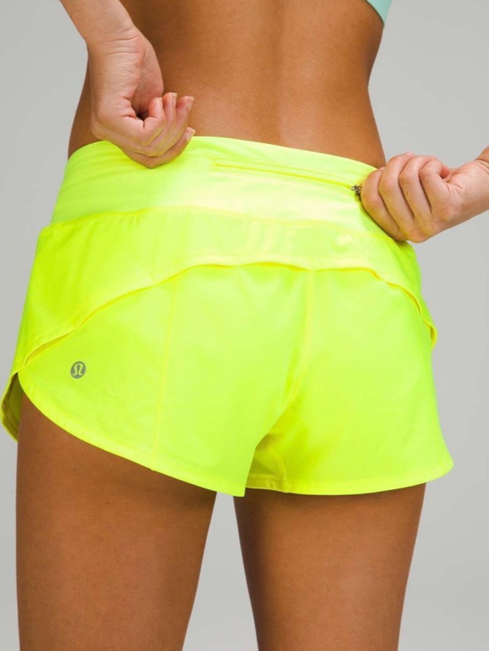 lululemon athletica Neon Yellow Running Shorts